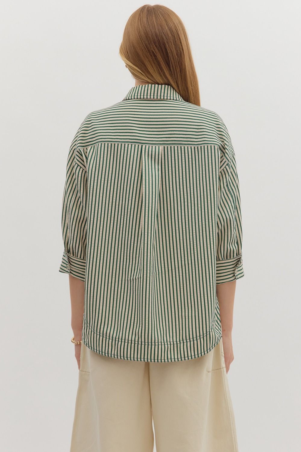 Textured Stripe Pattern Shirt