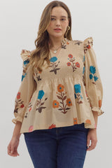 Botanical Print Top