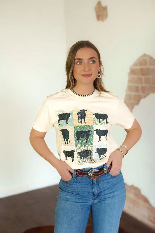 Howdy Hanny Floral Cow