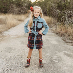 Aztec Denim Dress