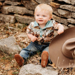 Shea Baby Sunrise Cowboy SS Polo Onesie