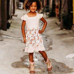 Running Horse Plaid Dress: Shea Baby